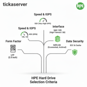 عکس از توضیح درختی برای معیارهای تخصصی برای انتخاب هارد دیسک HPE
